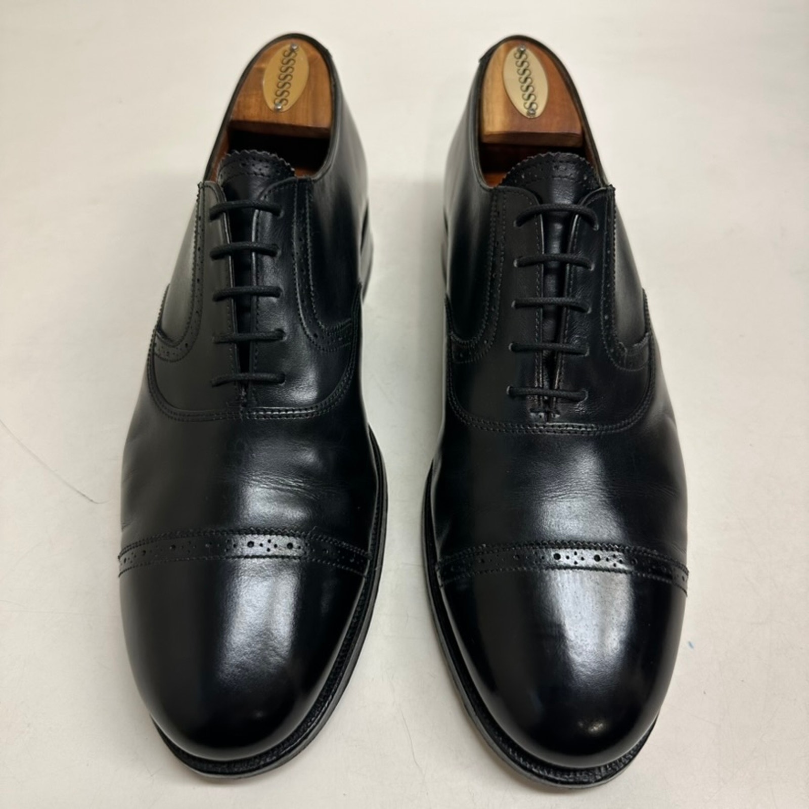 Euc Crockett & Jones X Polo Ralph Lauren Black Oxford Bench Made In England 9 B — image 3 of 8